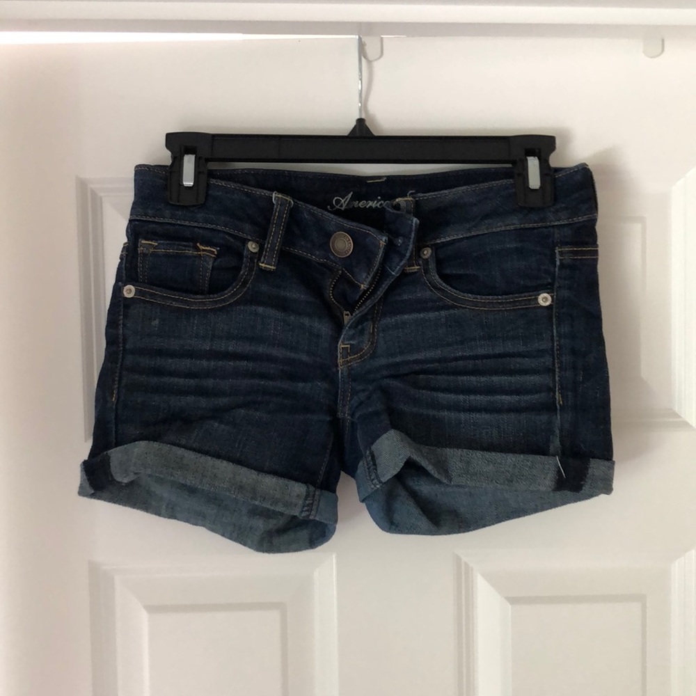 American Eagle Cuffed Denim Shorts